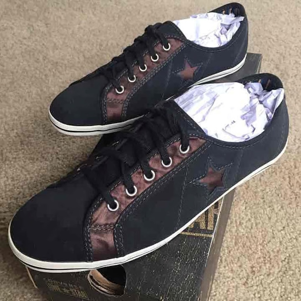 Converse One Star Black & Brown Lo Pro Oxford 9.5